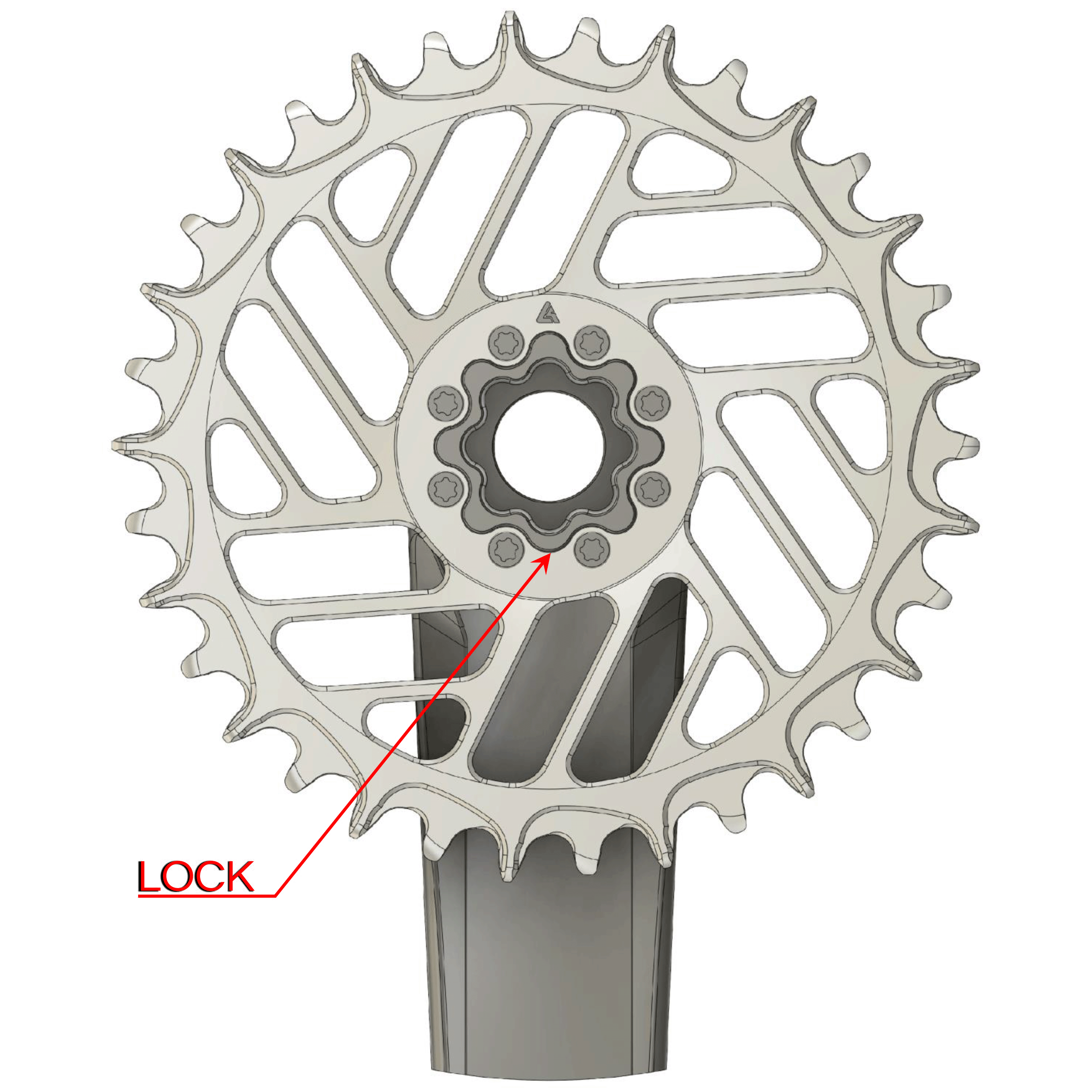 Chainring 1-speed direct mount narrow-wide Oval for SRAM 8